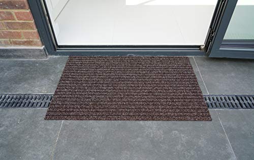 "Serdim Rugs Non Slip Ribbed Trapper Hard Wearing Mats, Brown, 50 x 80 cm(1'8"" x 2'7"")"