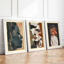 Portraits Reimagined Eclectic Set of 3 Framed Wall Art Prints A3