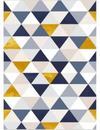 MANI TEXTILE TPS_TREN_TRIAN_120 Rug Polyester Blue Yellow X_180_cm