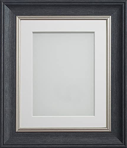 Frame Company Drummond Range Charcoal 20x16 inch Picture Photo Frame with White Mount for Image A3 * Choice of Sizes* Fitted with Real Glass