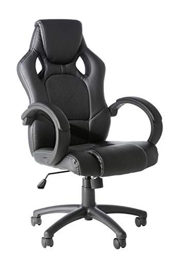 Alphason,AOC5006BLK,Daytona Faux Leather Racing Chair - Black fabric insert,Black fabric insert