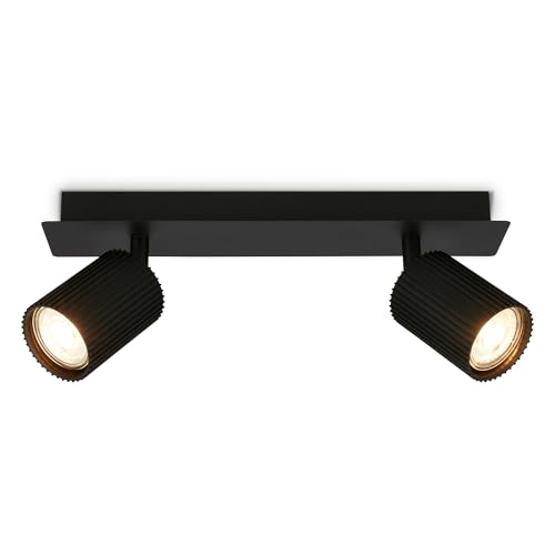 BRILONER - Ceiling Light, Adjustable, GU10 Socket, max. 9W, Spotlight, Ceiling Lights Living Room, Lights for Bedroom, Hallway, Kitchen, Spot Lamp, Lounge, 32 cm, Black