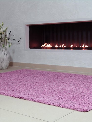 Benuta Swirls Shaggy Deep-Pile Rug, Synthetic Fibre, without Harmful Substances modern 80 x 150 cm pink