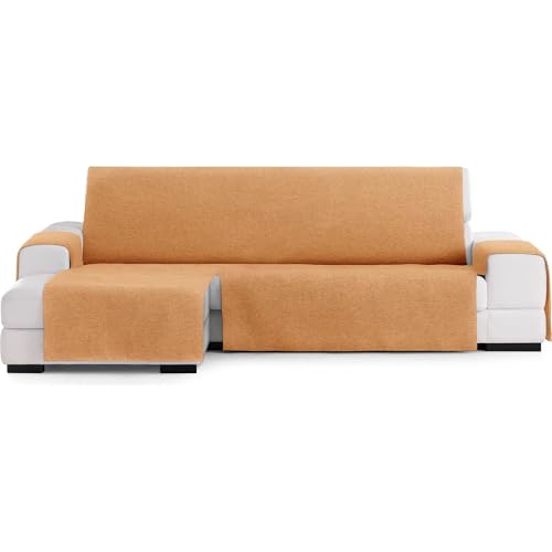 ECOMMERC3 Universal and Versatile Extra Left Chaiselong Sofa Cover - Mustard Colour Chaiselong Sofa Cover Protector Easy to Install for Back, Seat and Arms