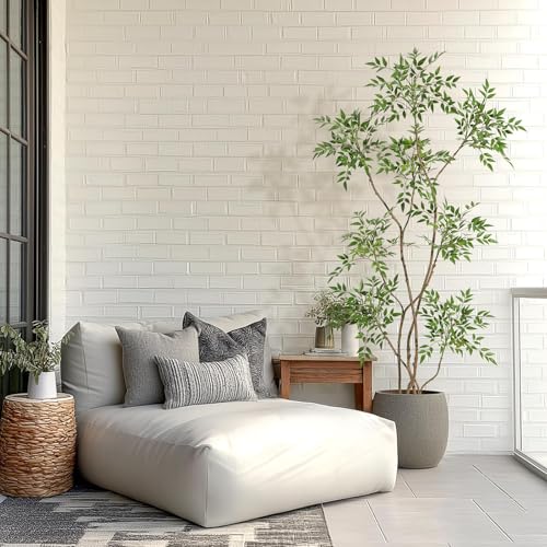 Artificial Mahonia Fortunei Tree 180 cm Artificial Plants Large Artificial Plant for Indoor Use Sumac Tree Plant with Pots for Indoor and Outdoor Home Office Garden Modern Decoration