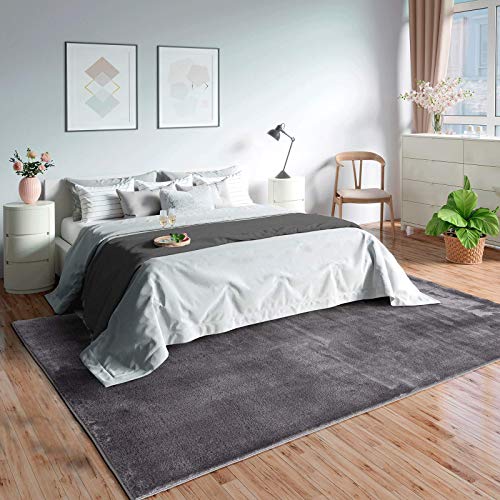Mias Teppiche Olivia Living room/bedroom rug - washable - 80x150 cm, Dark Grey
