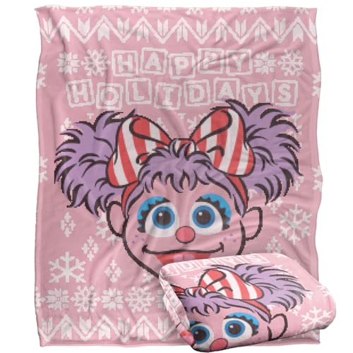 Sesame Street Abby Cadabby Ugly Christmas Sweater Silky Touch Super Soft Throw Blanket 152 X 127 Cm