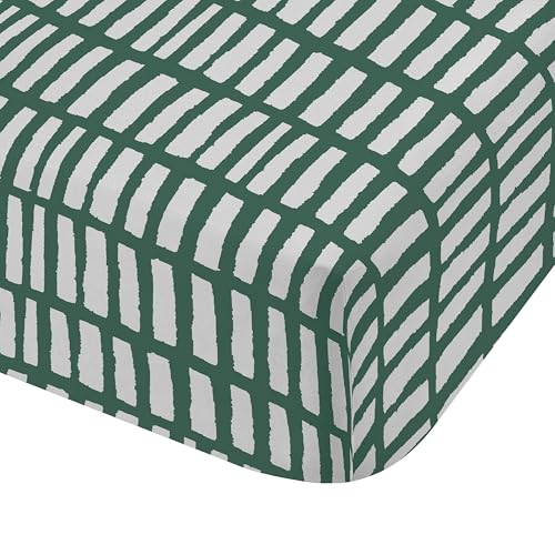 Catherine Lansfield Larsson Geo Green Fitted Sheet 180 x 200 cm and 2 Pillowcases 50 x 80 cm