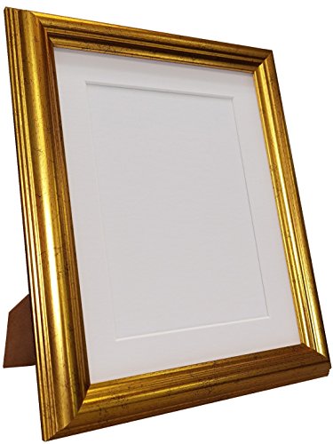FRAMES BY POST London Picture Photo Frame, Wood, Black with Ivory Mount, 6 x 4 Image Size 4 x 3 Inch