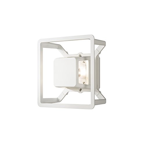 Konstsmide Outdoor Wall Lights/Pescara Up Down Modern Outdoor Wall Lantern/High Power 3 W LED Wall Lamp/Clear Acrylic Lens/Aluminium/IP54/Outside Light White