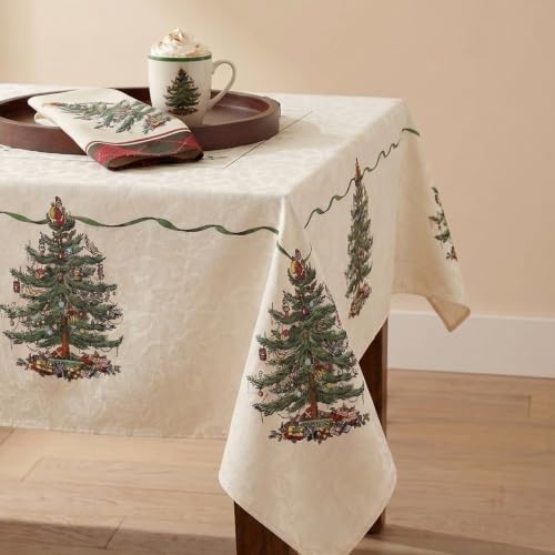 Spode Avanti Linens Christmas Tree Collection Ivory Table Linens, Cotton, 52X70