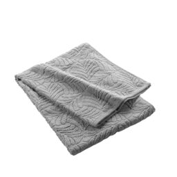 Douceur d'Intérieur Amazone Shower Towel, 70 x 130 cm, Light Grey, 100% Cotton