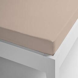 Miracle Home Thermal Fitted Sheet, Microfibre, Fitted and Elastic, Coraline, Solid Colours, Polyester, Beige, 90 x 200 cm