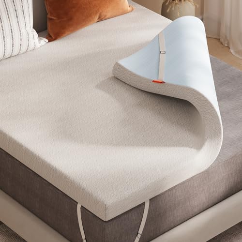 Sweetnight 4 Inch Gel Memory Foam Mattress Topper Twin - Dual-Layer Foam with Washable Cover, Cooling Comfort, and Non-Slip Design for a Restful Sleep
