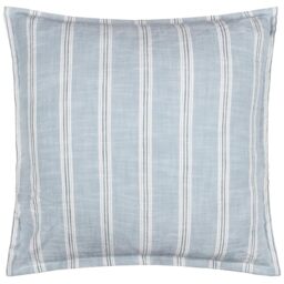 furn. Wylder Abersoch Stripe Cushion Cover – Nautical Stripe Coastal Cotton Decorative Case (Sail Blue – 50x50cm)