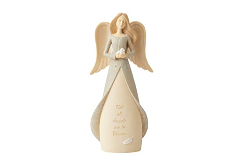 Enesco Foundations Angel in Your Life Holding Dove Figurine, 9 Inch, Multicolor