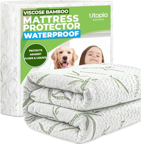 Utopia Bedding Mattress Protector Twin XL Waterproof, Viscose Premium Mattress Topper, Oeko-Tex Certified, Breathable, Mattress Protection, All-round Elasticated