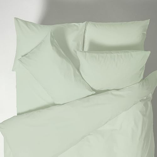 Bianca Plain Dyed Green Duvet Cover Set 240 x 220 + 60 x 70 (2) + 60 x 70 (2) White