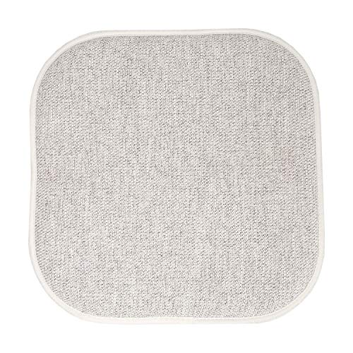 "Sweet Home Collection Chair Cushion Memory Foam Pads Honeycomb Pattern Slip Non Skid Rubber Back Rounded Square 16"" x 16"" Seat Cover, Alexis Cream/Brown - 4 Pack"