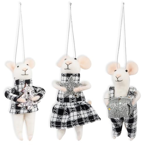Trimits Needle Felting Mice Kit ??? Christmas Tree Decorations for Kids & Adults, Complete Craft Kit with Instructions, Wool Felt Set for Beginners, Homemade Gifts & DIY Baubles Embellishments