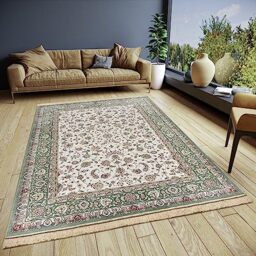 freundin Home Collection Djamila Oriental Rug - Oriental Short Pile Living Room Rug Soft Oriental Rug Classic for Bedroom, Dining Room, Living Room, Hallway - Green, 95 x 140 cm