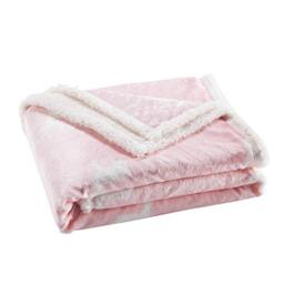 Lala + Bash Finn Deer Print Sherpa Fleeced Throw Blanket