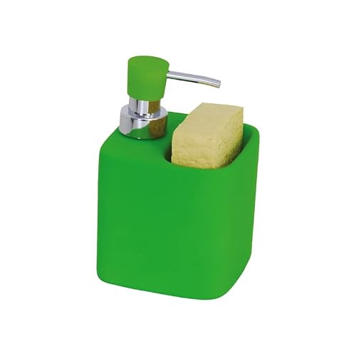 "MSV ""Malaga Soap Dispenser With Sponge Holder, Green"