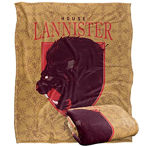 GAME OF THRONES House Lannister Officially Licensed Silky Touch Super Soft Throw Blanket 152 x 127 cm