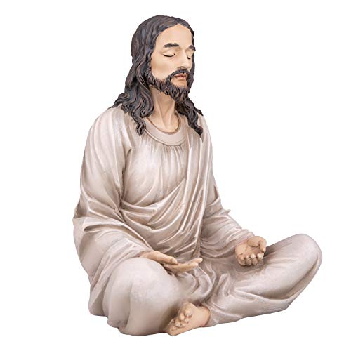 "The Peace of Christ Jesus Statue 10"" Natural - Meditation Statue Decor - Jesus Figurine for Any Room - Great Gift for Christians or Spiritual Friends."