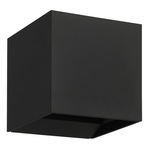 Eglo LED Outdoor wall spot Light Calpino 3, Outside lamp uplight and Downlight, Porch Lighting, Spotlight Made of Black Metal, Warm White, IP54
