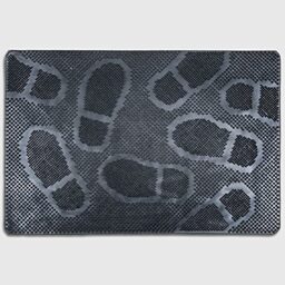 La Briantina Rubber Entrance Doormat Non-Slip Waterproof Black with Designs 40 x 60 cm