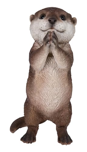 Hi-Line Gift Ltd 87991-C Otter Praying Statue, 7.4-inch Height, Polyresin