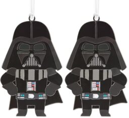 Hallmark Darth Vader Metal Ornament, Star Wars Tree Decoration, Metal Hanging Ornament, Christmas Hanging Ornament, Gifts for Christmas (Pack of 2)