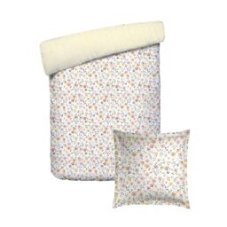 Pure Cotton 2-Piece Single Bed Linen – Duvet Cover 135 x 200 cm and 1 Pillowcase 80 x 80 cm – 100% Cotton Satin, 80 Thread Count – Oeko-TEX Certified – August Bouquet – Yellow