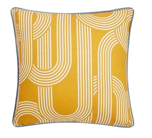 Ulster Weavers Limelight Ochre Filled Cushion, 50 x 50cm, Irish Linen, Microfibre Pad