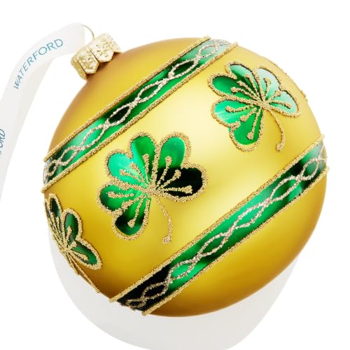 Waterford Holiday Heirloom Emerald Shamrock Bauble