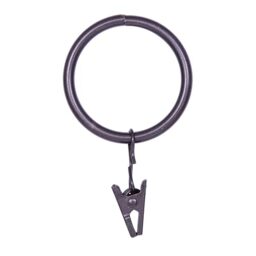 "Kenney Clip Rings for 5/8"" to 3/4"" Diameter Curtain Rods, Oil Rubbed Bronze, 14-Pack"