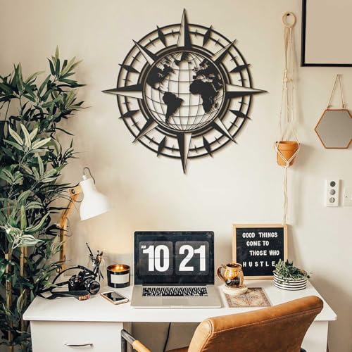 Stylish Black Decorative Metal Wall Accessory, 49 x 49 cm, 100% Steel (1.5 mm), Durable & Elegant Design for Modern Home Decor, Lightweight 1.8 kg