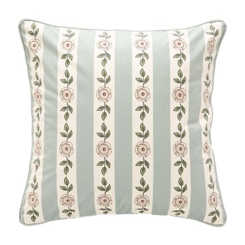 "bilin gaier Throw Pillow Covers Pack of 1,Green Cozy Velvet Farmhouse with Flowers and Leaves Pattern Pillowcases,Decoration Square Pillows Cushion Covers for Couch Sofa Bed Car Chair,18""x18""???"
