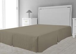 Intemporel Bed Skirt Microfibre, Polyester, Taupe, 140 x 190 cm