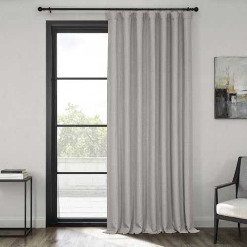 HPD Half Price Drapes Extra Wide Linen Room Darkening Curtain (1 Panel) 100 X 120, BOCH-LN1858-120-DW, Clay