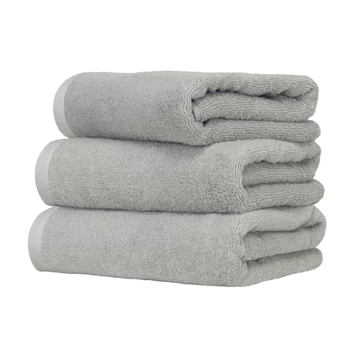 Ruggeri, Set 3 Piece Hand Towel Set, 50x100 cm, Soft Cotton, Grey