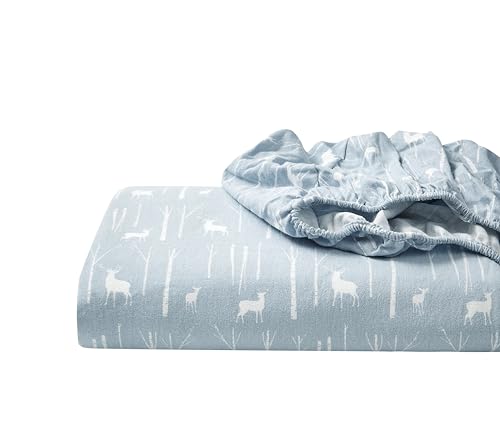 Eddie Bauer - Full Sheets, Cotton Flannel Bedding Set, Brushed for Extra Softness, Cozy Home Decor (Birch Forest,4 pcs, Full)