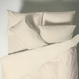 Bianca Plain Dyed Cream Duvet Cover Set 200 x 220 + 60 x 70 (2) + 60 x 70 (2) White