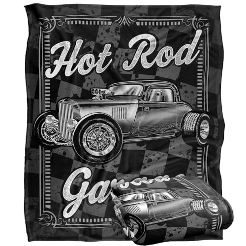 Jq Licensing - James Piazza Hot Rod Garage Silky Touch Super Soft Throw Blanket 152 X 127 Cm