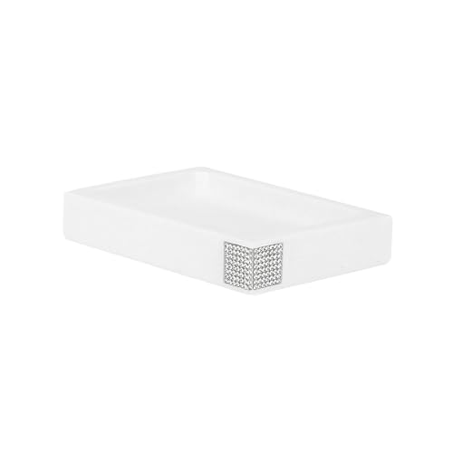 axentia Soap Dish White 11.5 x 2 x 8 cm