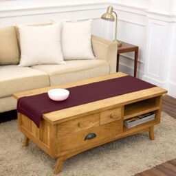 Solino Home Linen Table Runner 14 x 60 Inch ??? 100% Pure Linen Burgundy Table Runner for Fall, Halloween, Thanksgiving, Christmas ??? Classic Hemstitch, Handcrafted and Machine Washable