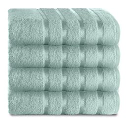 GC GAVENO CAVAILIA Extra Absorbent 500 GSM Bath Towels, Luxury Pack of 4 Bathroom Sheets Set, 100% Ringspun Cotton, Egyptian, Duck Egg, 70x120 cm