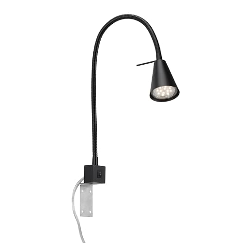 BRILONER Leuchten LED Bed Light with On/Off Switch 4.7 Watt 350 Lumen 3000 Kelvin Black