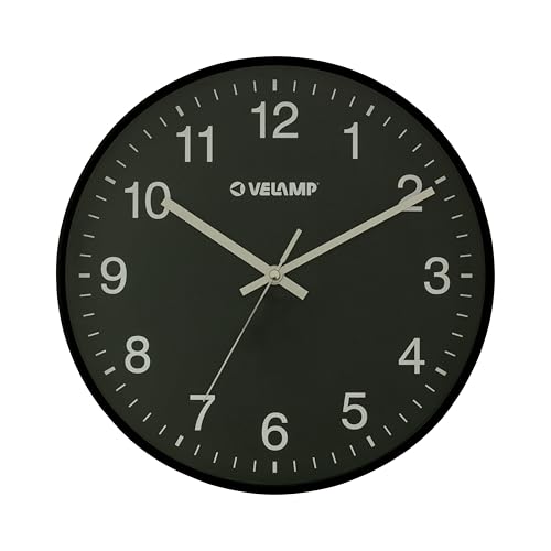 30cm round quartz wall clock, non-ticking wall clock, modern and silent 12-inch wall clock. Easy-to-read numbers. Suitable for offices, living rooms, kitchens, schools, gyms...